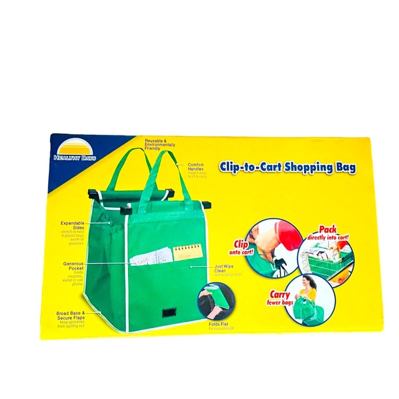 Clip-to-Cart Cloth Shopping Bag - Picture 1 of 5